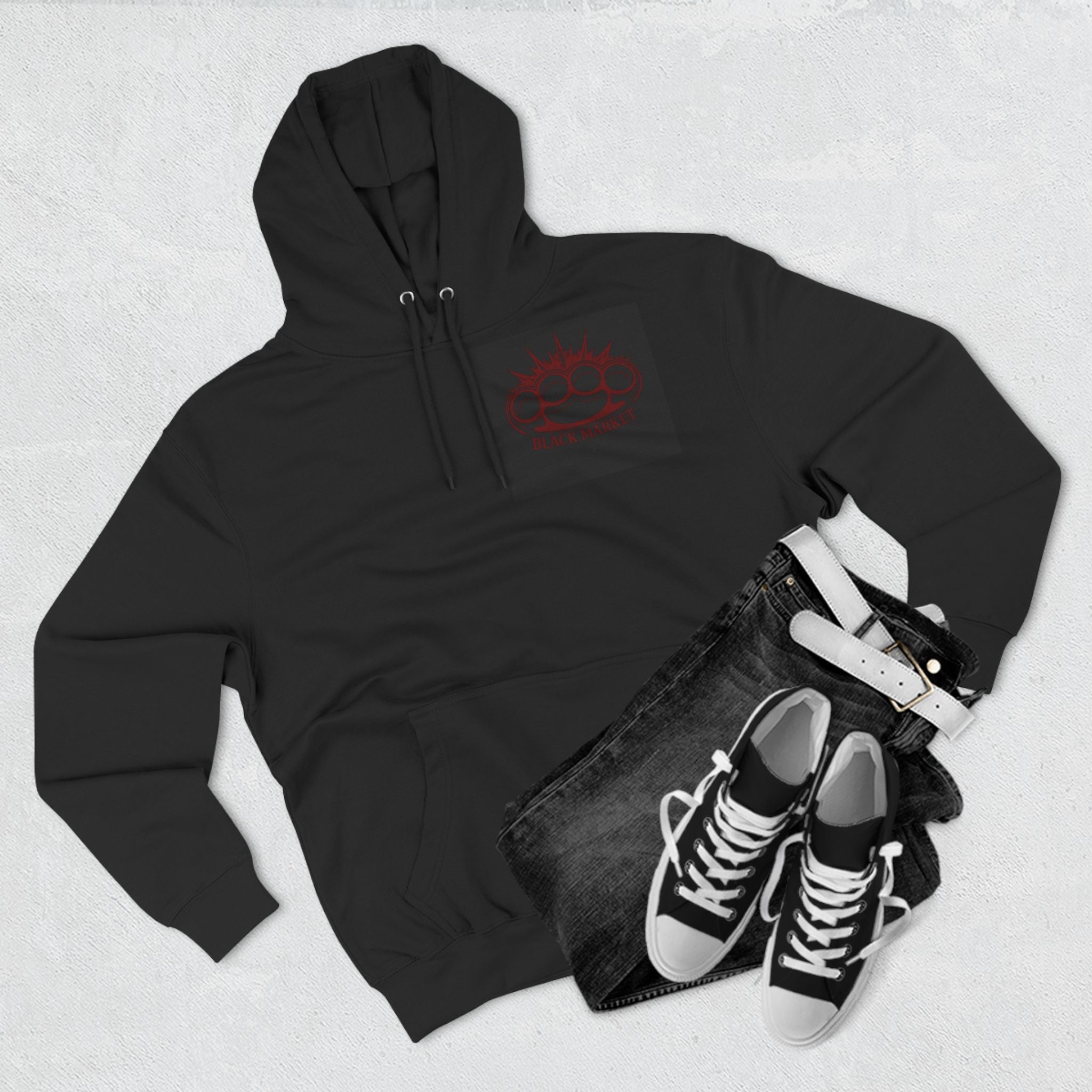 Crossed AK-47 Graphic Hoodie — Tactical Gold Rifle Design